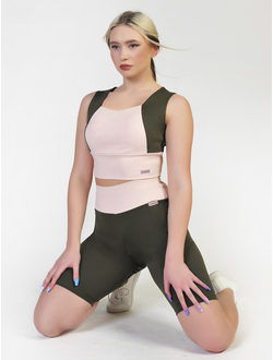 Бриджи 688-164 Хаки с пудрой