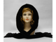 Шапка женская норковая Капюшон  капор  с шарфом натуральный мех , зимняя, черный арт. Ц-0240