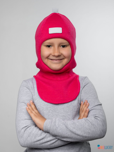 Шапка-шлем "NK"   20101-01, цвет ярко-розовый р. 48-50