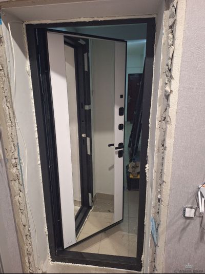 Геометрия Эмалит белый Зеркало