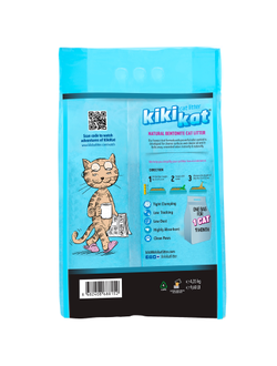 Наполнитель KikiKat Бентонитовый, комкующийся, Активированный уголь 5 л