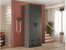 ЛДСП Шкаф ДУЭТ платяной Графит