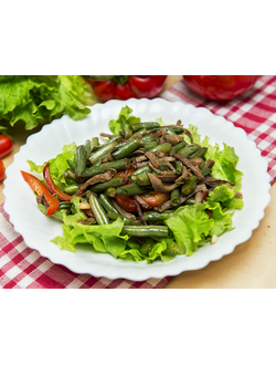 Тёплый салат с языком