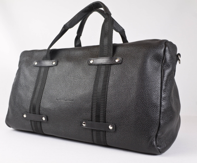 Кожаная дорожная сумка Alcantara black (арт. 4000-01)