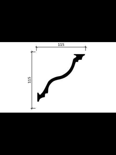 Потолочный плинтус DECOR-DIZAYN DD504, из дюрополимера, под покраску, ударопрочный, 2 метра
