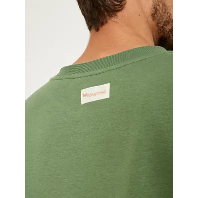 МУЖСКОЙ СВИТШОТ ОЛИВА "ЦВЕТОЧНЫЕ КЕДЫ"