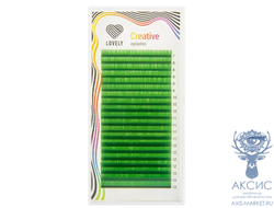 Ресницы зелёные (green) Lovely - 20 линий - MIX
