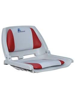 Сиденье с виниловыми подушками, Мореман серое с красным