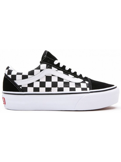 Vans Old Skool Platform Checkerboard Black