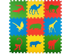 Детский развивающий коврик-пазл  Сафари 33х33х0,9 см купить в Воронеже.