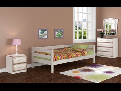 Кровать Глория дуб белый (Бравомебель)