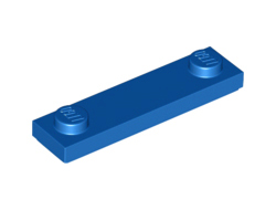 Plate, Modified 1 x 4 with 2 Studs with Groove, Blue (41740 / 6292291)