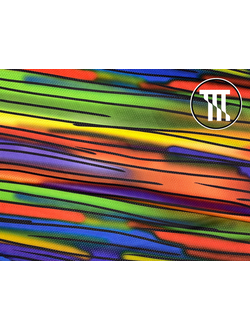 Сетка-стрейч "Спорт" принт Цветные линии