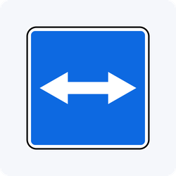 Дорожный знак 5.10 Выезд на дорогу с реверсивным движением