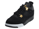 Nike Air Jordan 4 Retro Royalty Kids (Черные с белым) сбоку