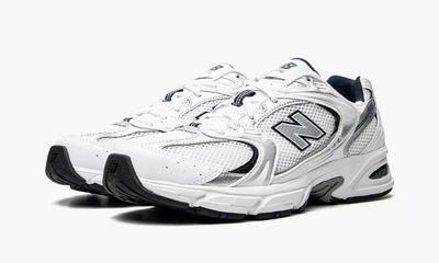 New Balance 530 White Silver Navy женские