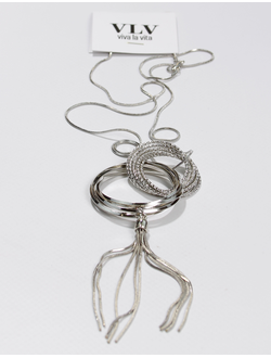 Подвеска "Кольца цепочки" серебро