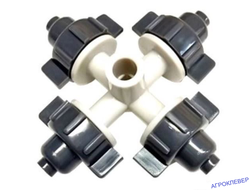 Туманообразователь 4 сопла 2,5bar, серый, 32,0л/ч, радиус 0,8-1,0м