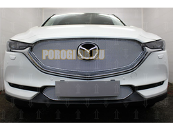 Защита радиатора Mazda CX-5 2017- chrome верх PREMIUM