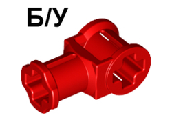 ! Б/У - Technic, Axle Connector with Axle Hole, Red (32039 / 4118897 / 6344178) - Б/У