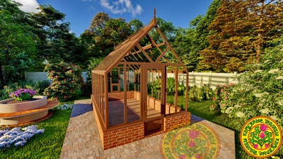 Английская теплица из алюминия и стекла с цоколем ЧЕСТЕРФИЛД ИДЕАЛ 3х5