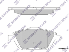 Колодки передние Citroen С3 Picasso/Aircross/Peugeot 2008 SANGSIN аналог 425431