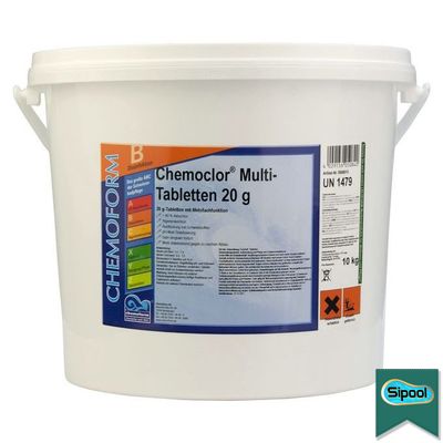 Медленный хлор комплексный в таблетках (20 г), 10 кг
