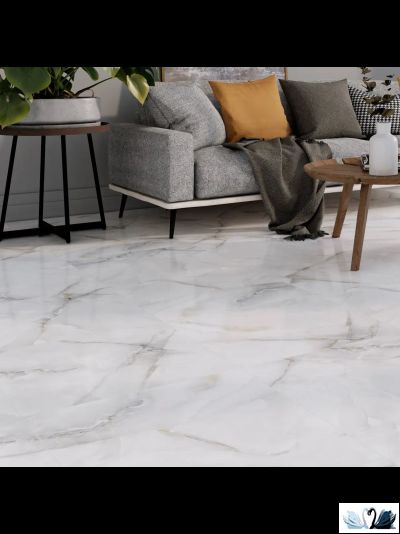 Керамогранит Eurotile Оникс Грис 60x60 см, глянцевый, светло-серый