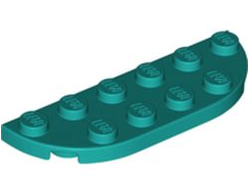Plate, Round Corner 2 x 6 Double, Dark Turquoise (18980 6290486 6474982)