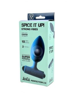 АНАЛЬНАЯ ПРОБКА С ПЕРЕЗАРЯЖАЕМОЙ ВИБРОПУЛЕЙ SPICE IT UP PERFECTION 2.0
