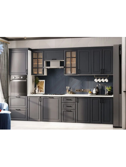 Кухня "Николь" графит 3 метра (Росток)