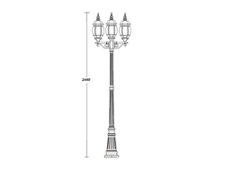 Садово-парковый светильник серии America 3S bg (h=2.0)