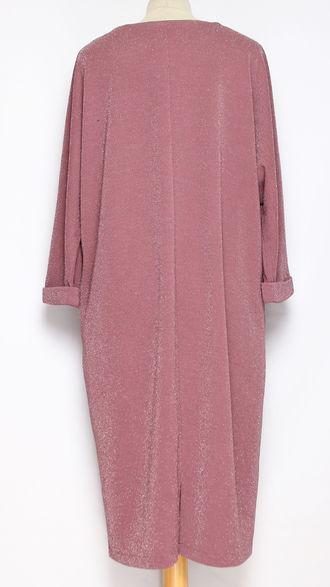 ПЛАТЬЕ "КИМОНО ЛЮРЕКС" чайная роза р.54,58