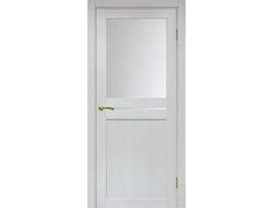 Межкомнатная дверь "Турин-520.221" ясень серебристый (стекло сатинато)