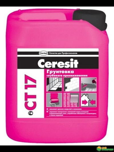 Грунтовка глубокого проникновения Ceresit CT 17 (Церезит СТ 17) универсальная, 10 кг