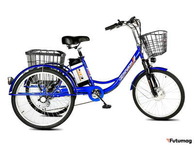 Электровелосипед трицикл РВЗ Чемпион (RVZ-HZ-01) черный