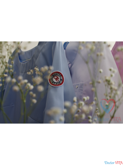 Блуза «Лодочка», голубая