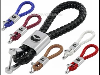 Кожаный плетеный ремешок с логотипом авто, опт ремешок плетеный из кожи с логотипом авто