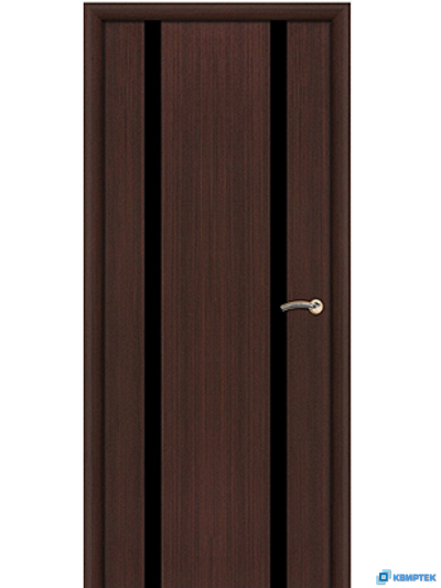 Дверь остекленная с покрытием ПВХ ДО-ТР3 Триплекс чёрный купить в Челябинске | КВИРТЕК