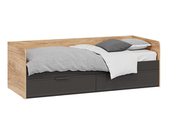 Детская СТЕЛЛА - Кровать Серый Вулкан/Фон серый/Яблоня Беллуно