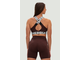 Топ MEDIUM-SUPPORT CRISS CROSS SPORTS BRA ICONIC 230 Шоколадный