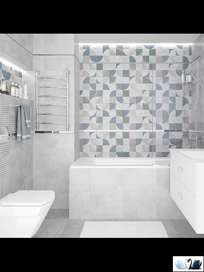 xПлитка настенная Laparet Atlas светло-серая 08-00-06-2455 20х40 см