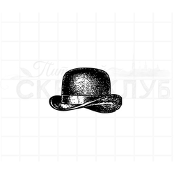 Штамп для скрапбукинга винтажная Шляпа котелок