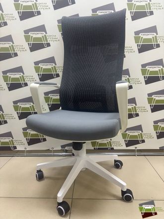 Кресло РЕКОРД М-878 белый пластик (серый) UTFC