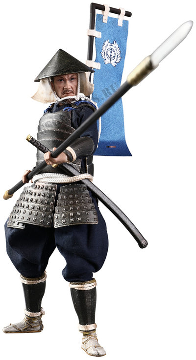 Асигару с яри - Коллекционная фигурка 1/12 PALM EMPIRES - BLACK ARMOR ASHIGARU (PE009) - COOMODEL