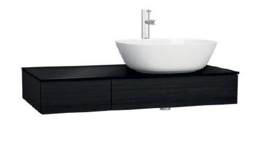 Модуль под раковину с выдвижным ящиком, Vitra Origin, 120 см, правосторонний, черный дуб, 65682