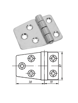 Петля неразъемная 59х40х2 мм