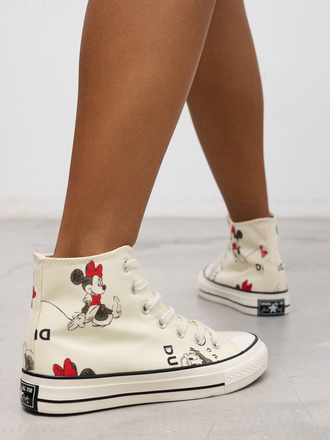 Кеды Converse Mickey Mouse белые высокие