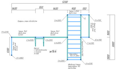 Спортивная площадка Workout W144