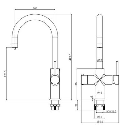 Система мгновенного кипячения воды с газацией и охлаждением 5в1 AQUAHOT MONTBLANC BM (матовый черный)